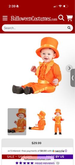 Used orange dumb and dumber costume  18 M