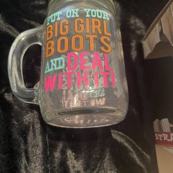 Redneck Sippin Cup Clear Glass Jar Mug