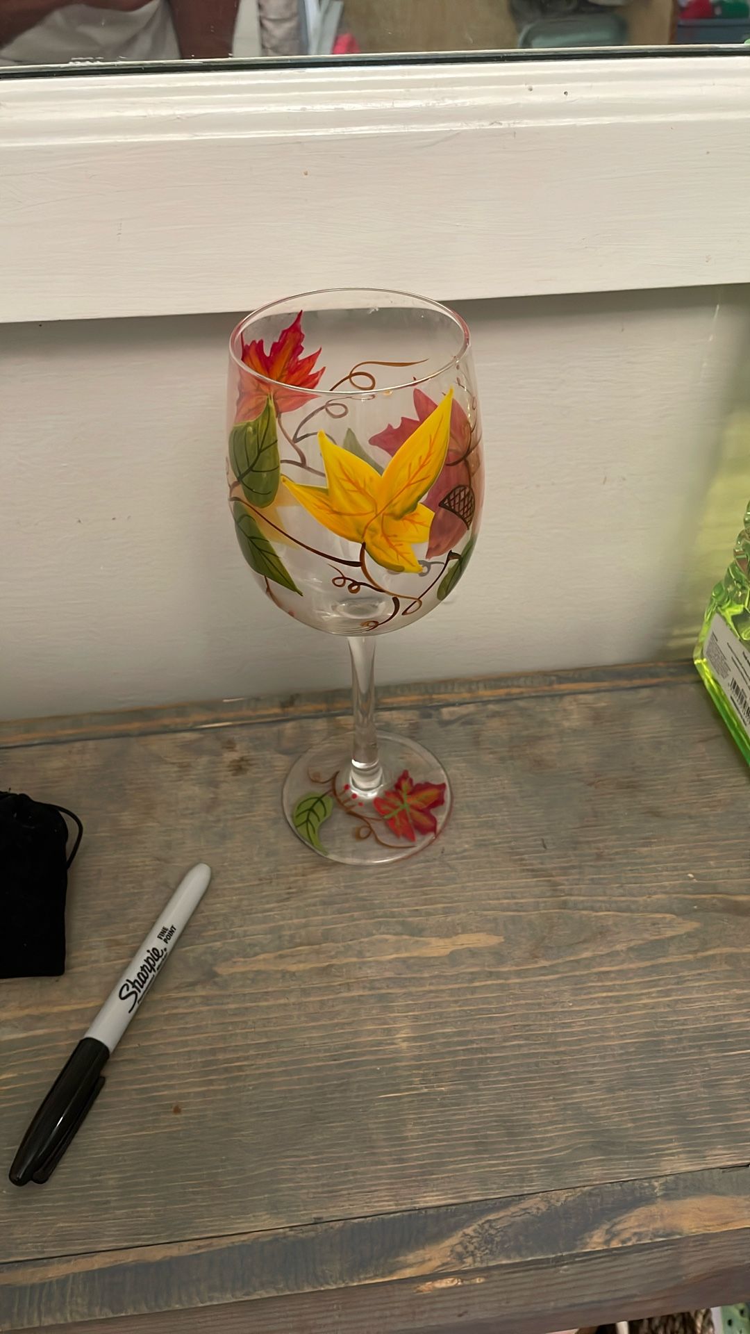 Pier 1 Imports Vintage Hand Painted Wine Glasses