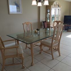 Dining Table , Chairs And Hutch