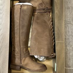 New Arthur Chiang Leather  Tall Boots Size 7/7.5