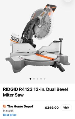 RIDGID 12” Dual Bevel Compound Miter Saw R4123 – Lightly Used
