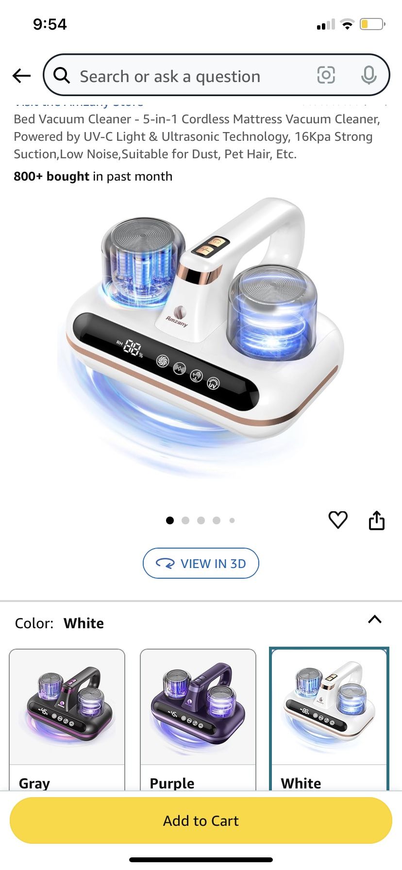 Amzany Bed Vacuum Cleaner