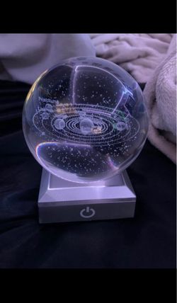 3D Solar System Crystal Ball LED Light (Throw me a offer)