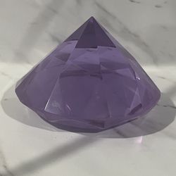 Lilac Crystal Diamond Paperweight 