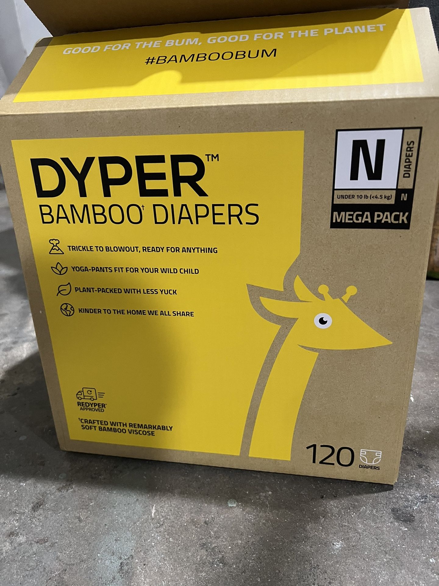 Dyper diaper newborn 120ct