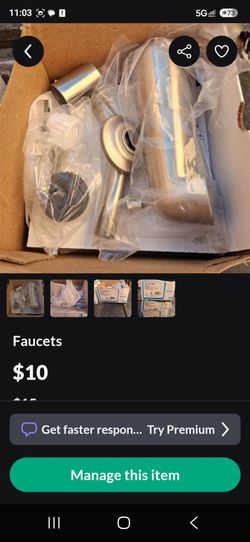 Brushed Nickel Faucet Parts Lot