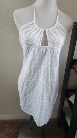 White halter dress in size L