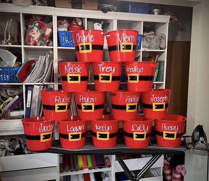 Personalized Santa Buckets 