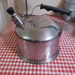 Vintage Lifetime Cookware Stainless Steel Whistling Tea Kettle