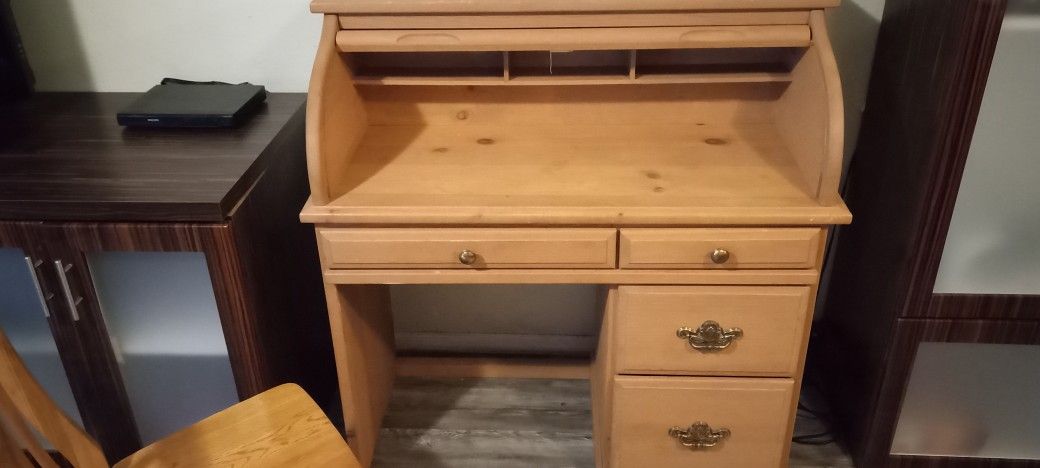 Unfinished Roll Top Desk