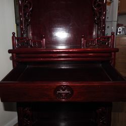 Carved Cabinet  With Shelves