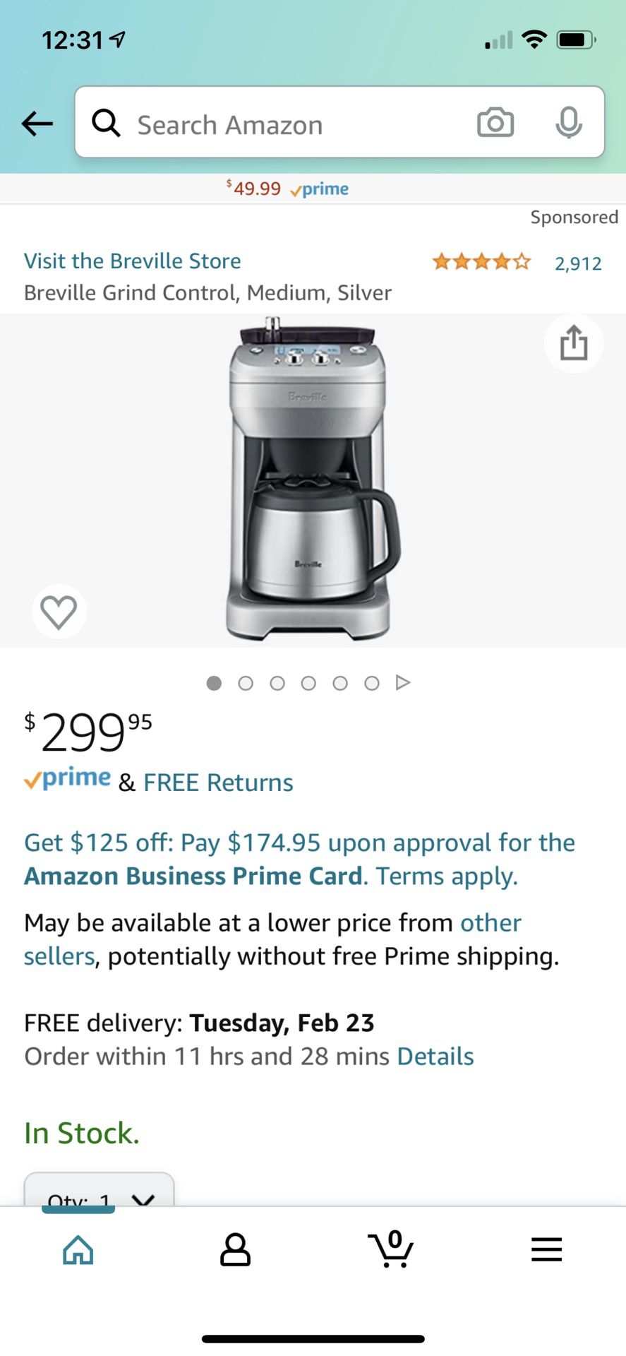 Breville Grind Control Coffee Maker for Sale in Chino, CA - OfferUp