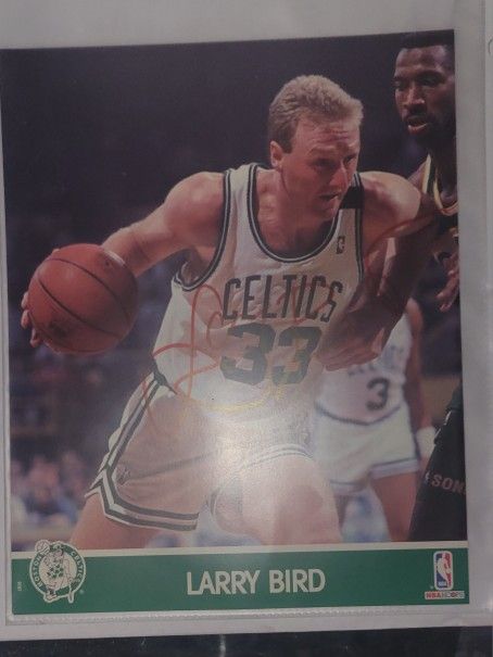 Authentic Signed Larry Bird Poster