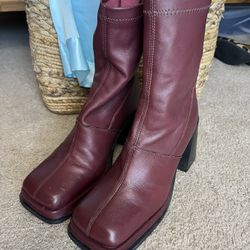 Urban Outfitters Burgundy Boots
