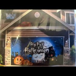 Halloween 16ft By  7ft Garage Banner
