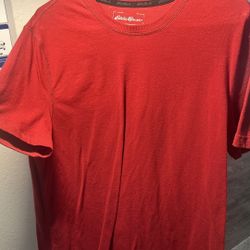 Eddie Bauer Red T-Shirt – Men’s Size Large, Casual & Comfortable