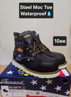 Thorogood work boots sz10ee STEEL MOC TOE