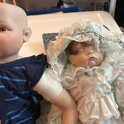 Sugar britches Baby And Porcelain Doll