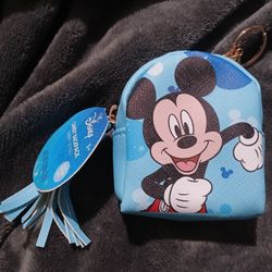 Disney Mickey Mouse Mini Backpack Pouch (Coin)  2-Sided