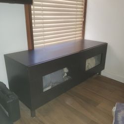 Wooden Dresser With Glass