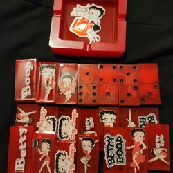 Custom Betty Boop Dominoes & Ashtray 
