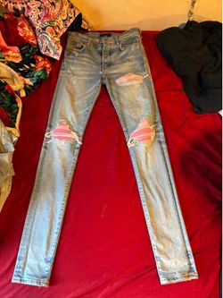 Amiri jeans pink patches size 31