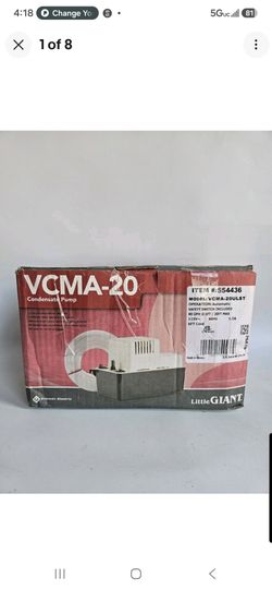 HVAC Condensate Pump Little Giant VCMA-20ULST 80 GPH 115V with 20ft Tubing
