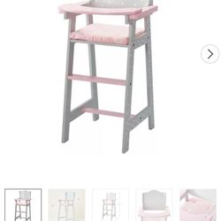 Olivias Doll High Chair, Brand New In The Box Retails For 39.99
