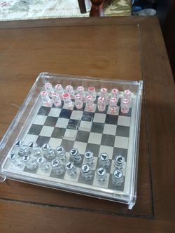 modern acrylic chess set