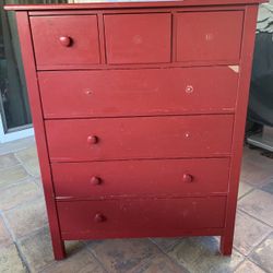 Kids red dresser 2025