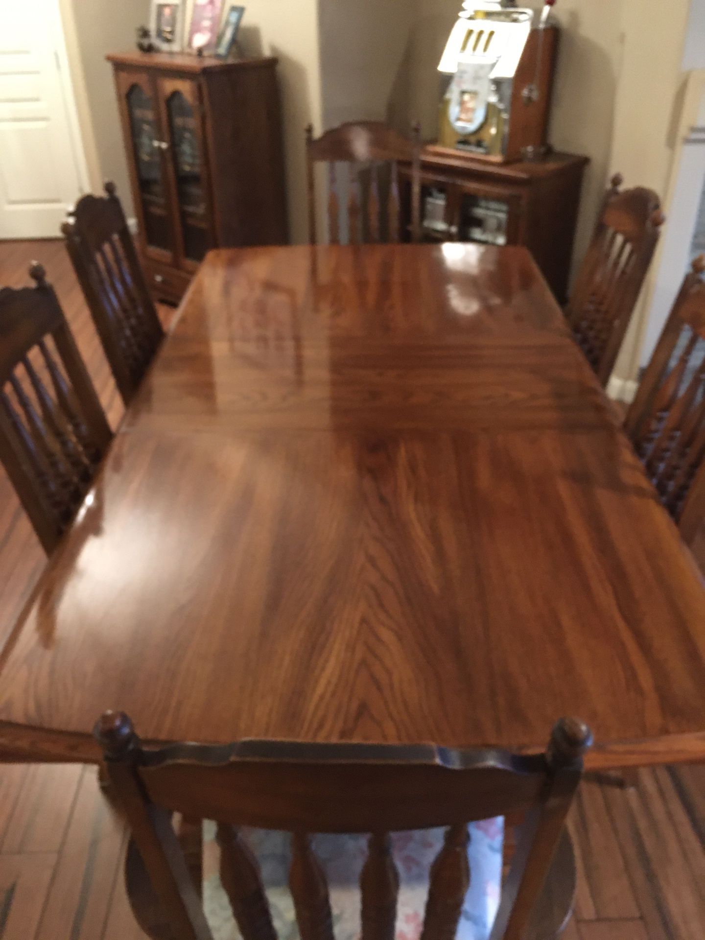Beautiful dining room table set solid wood