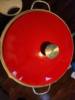Cuisinart red 12 quart enamel on steel stockpot