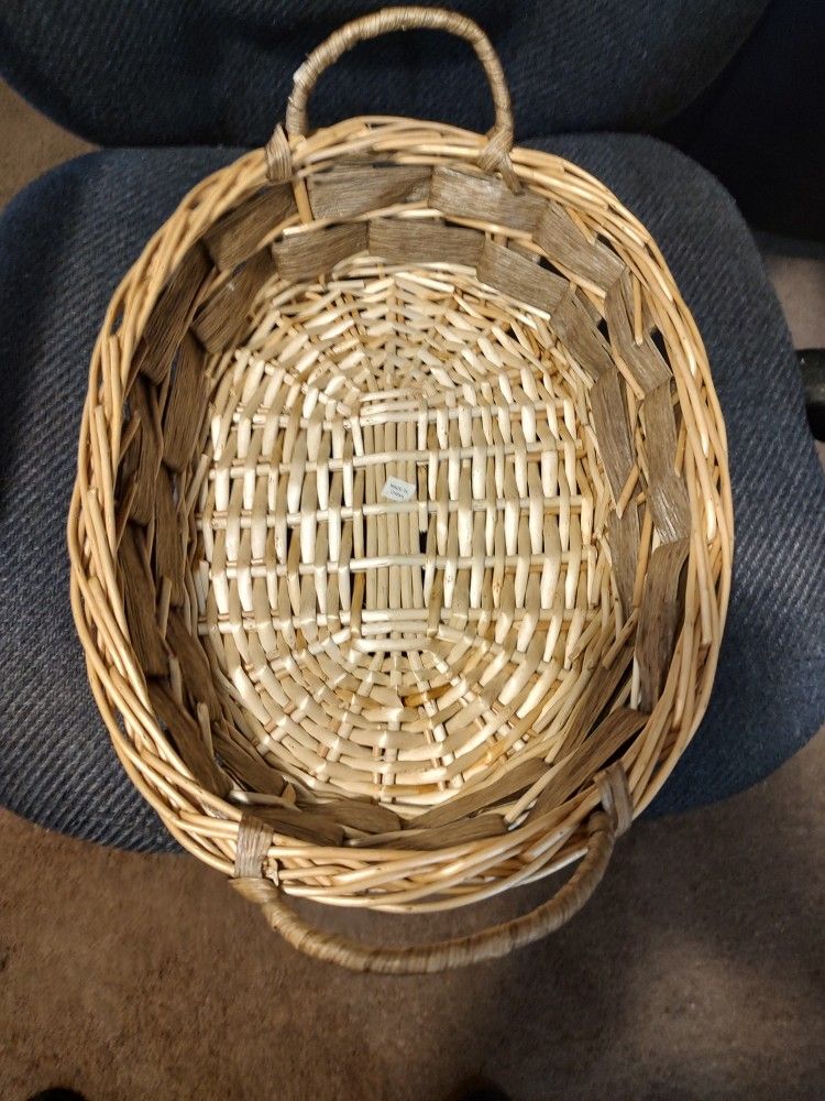 Wicker Basket With Handles