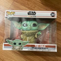 Funko Pop Star Wars Mandalorian The Child Baby Yoda 10 inch #369 Figure NIB 