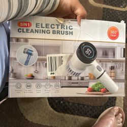 Electric cleaning brush with 5 replaceable heads, dishwasher, shoe brushing, floor degreasing, multifunctional electric cleaning brush, suitable for b