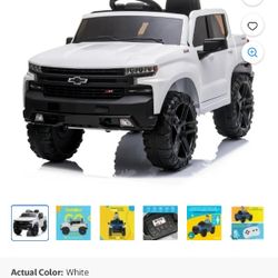 TKidzone 12V Battery Powered Licensed Chevrolet Silverado Truck - White
Kids 4+ with remote control...