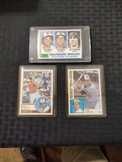 Cal Ripken '82, '83, '84 Topps Cards