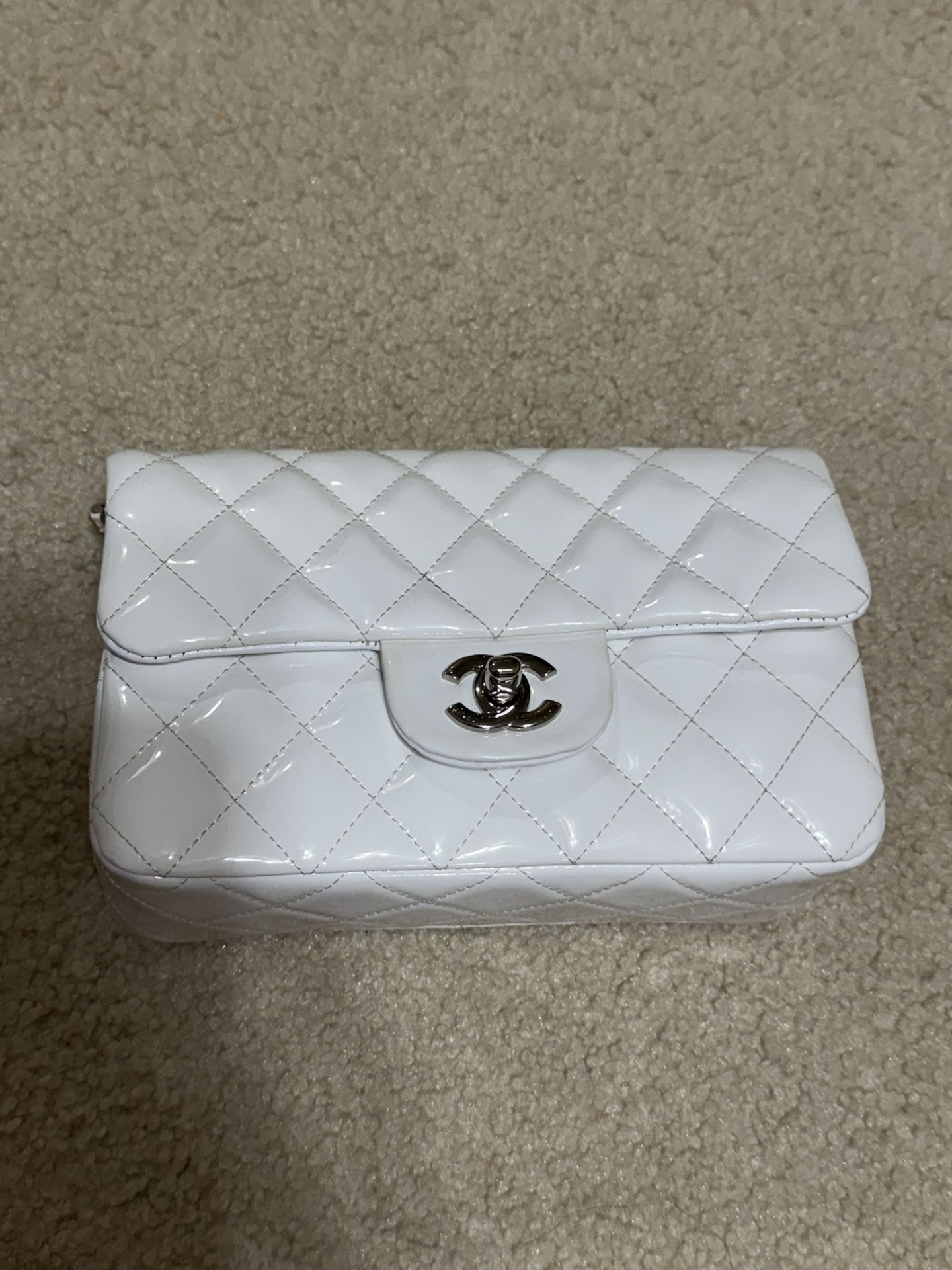 Chanel White Patent Bag