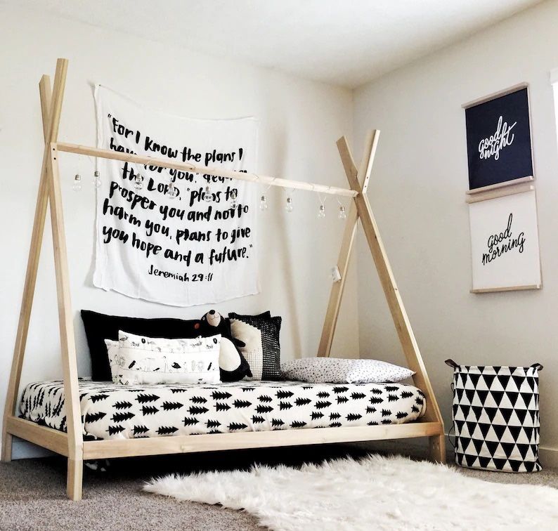 🏕️ Montessori Teepee Twin Bed – $200 OBO | Retails for $439!