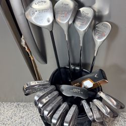 Mens RIGHT Handed MacGregor MT Tourney M2 - 15 pc Golf Club set, with black/grey golf bag 