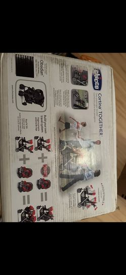 Chicco Cortina Together Double Stroller (in the "Obsidian" color pattern).