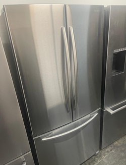 Counter Depth 33" Wide Samsung 3-Door Refrigerator Stainless Steel