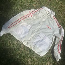 Vintage Canon White Windbreaker