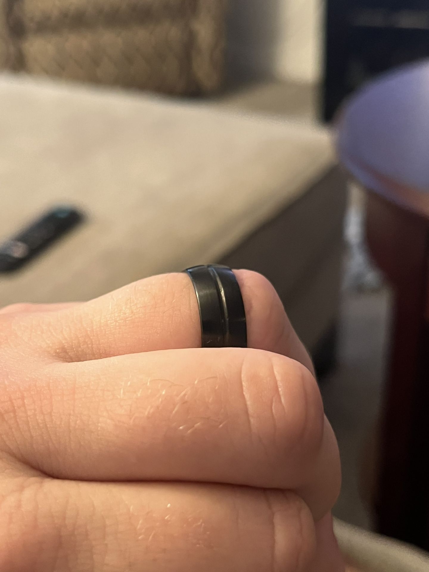 Black Tungsten Wedding Band