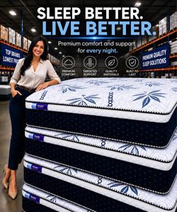 Brand New Ortho Supreme Mattresses – prices vary by size- Enjoy fast Free Delivery - Hablamos espanol