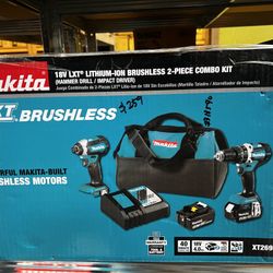 Makita 18v Lxt Lithium Ion Brushless 2 Piede Combo Kit 