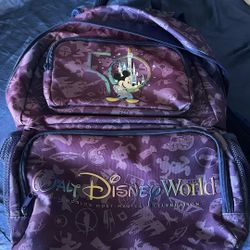 Walt Disney World Parks 50th Anniversary Mickey Mouse Backpack Cooler Full Size