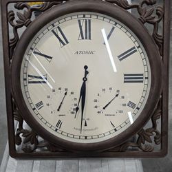 Cast Metal Atomic Wall Clock