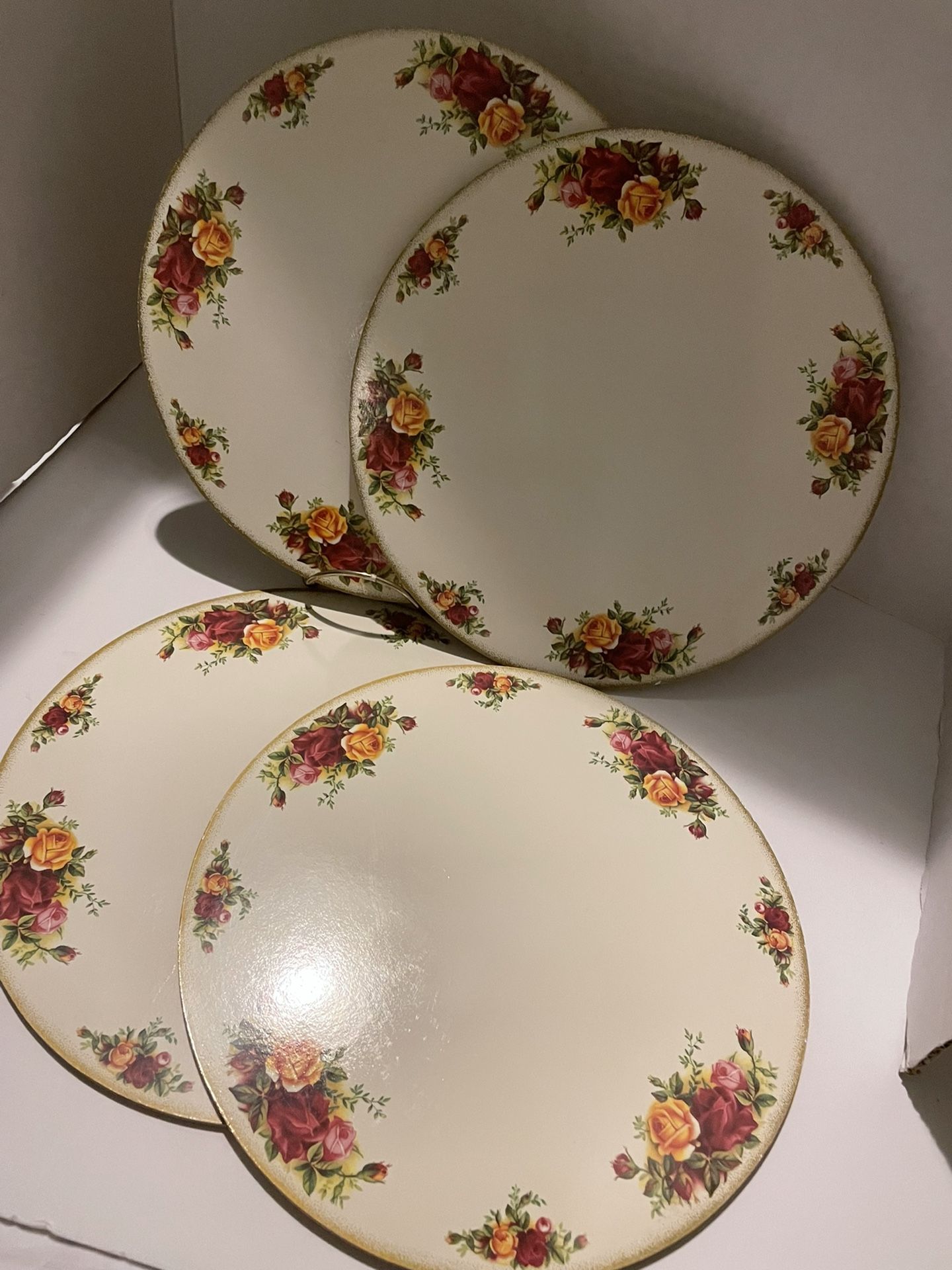 Royal Albert Old Country Roses 4 Placemats Set Cork Back